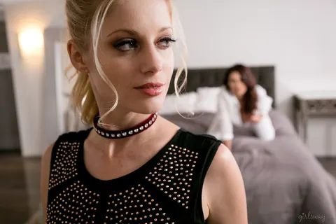 Charlotte Stokely: Blonde and Brunette Latina Share Lesbian Fingering and Facesitting – photo 1 of 17