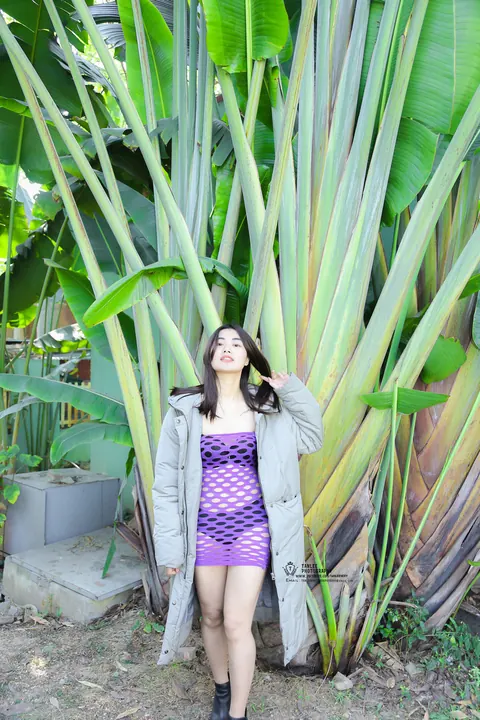 Thick Asian Brunette Flaunts Her Legs in Stockings Outdoors – photo 20 of 21