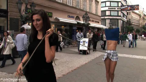 Brunette Submits to Public Bondage Outdoors – photo 10 of 21
