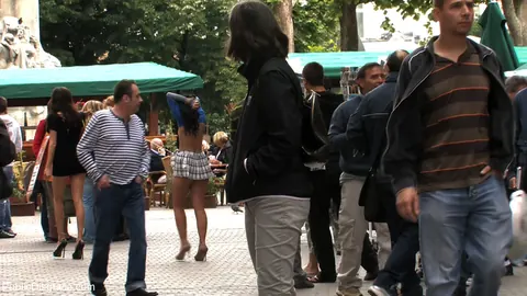 Brunette Submits to Public Bondage Outdoors – photo 12 of 21