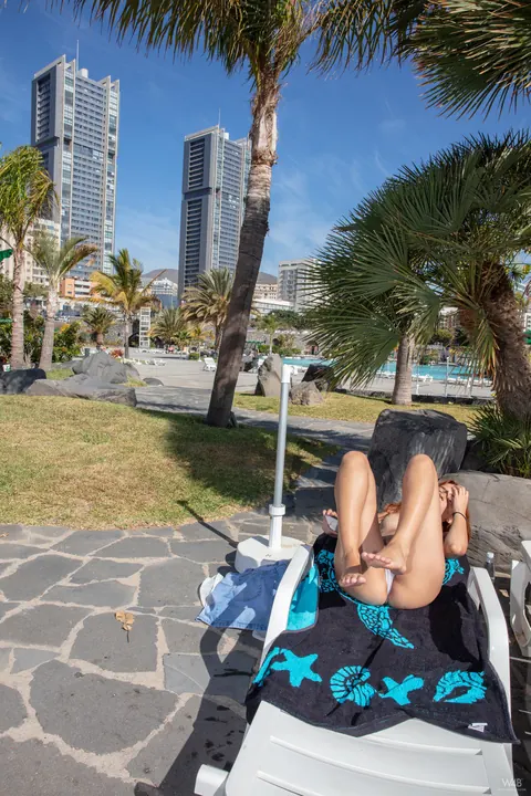 Agatha Vega: Venezuelan Latina Redhead Teases in Panties by the Pool – photo 4 of 20