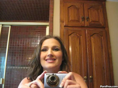 Judy Marie: Brunette Strips Out of Her Bikini and Skirt in the Bathroom Mirror – photo 12 of 12
