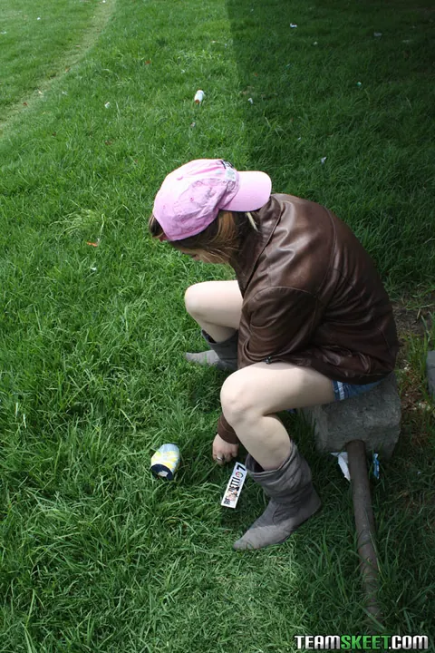 Andrea Abrego: Latina in Boots Spreads and Fucks in the Forest – photo 1 of 17