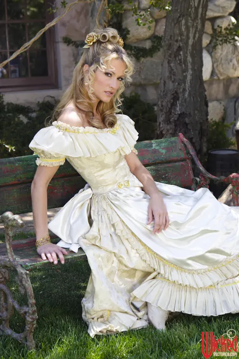 Jessica Drake: Busty Blonde Strips Out of Her Dress and Stockings Outdoors – photo 2 of 20