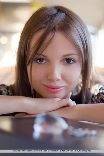 European Brunette Spreads Her Shaved Pussy and Shows Her Feet