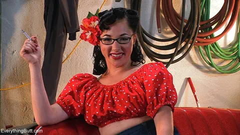 Maggie Mayhem: Busty Brunette in Jeans and Glasses Takes Anal in Lesbian Bondage – photo 5 of 21