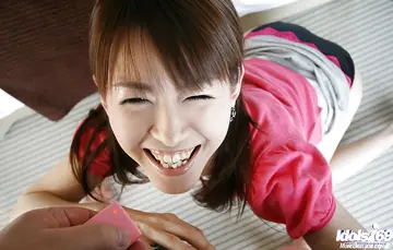 Miho Ichiki – Busty Asian Brunette Gives a Blowjob and Takes Cum in Mouth and a Facial