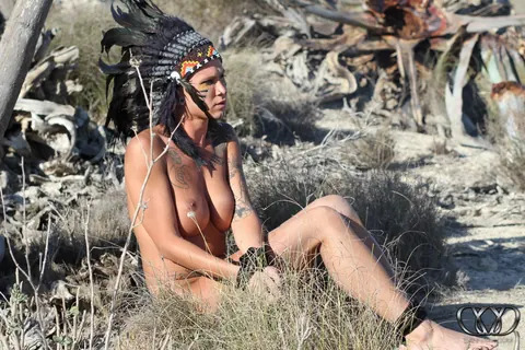 Busty Trans Woman Takes Cum in Her Mouth Outdoors – photo 7 of 12