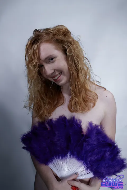 Nicki Blue: Redhead with Big Enhanced Tits Poses Nude for a Modeling Shoot – photo 2 of 15