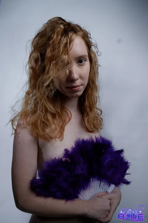 Nicki Blue: Redhead with Big Enhanced Tits Poses Nude for a Modeling Shoot – photo 1 of 15