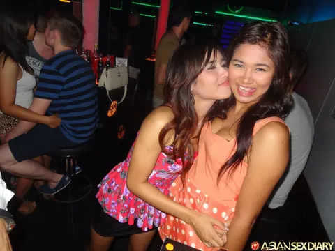 Tall Asian Lesbians Kiss and Strip at Home – photo 2 of 21