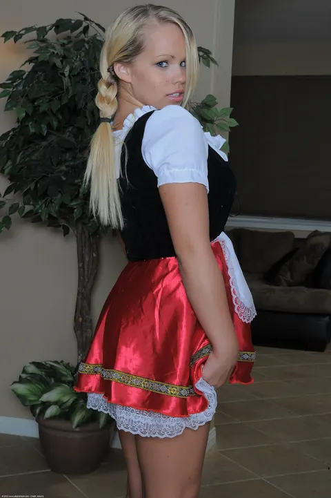 Petite Blonde with Big Natural Tits Spreads Her Legs While Clothed – photo 2 of 21