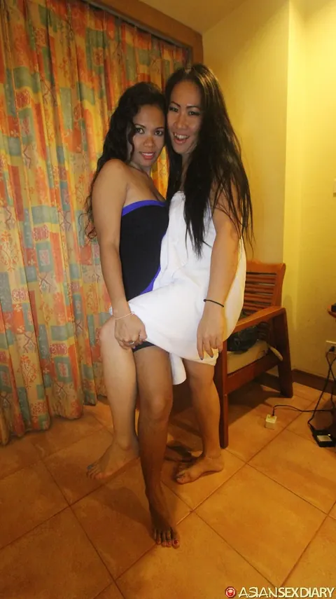 Busty Asian Brunette in a Skirt Has a Missionary Threesome in Public – photo 18 of 21