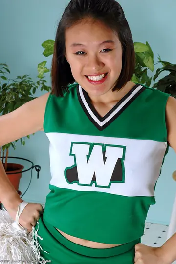 Thick Asian Brunette Shows Her Big Tits and Spreads Her Hairy Pussy