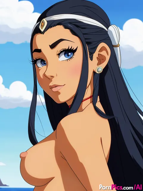 AI-Generated Nude Woman Spreads Her Pussy on the Beach – photo 1 of 11