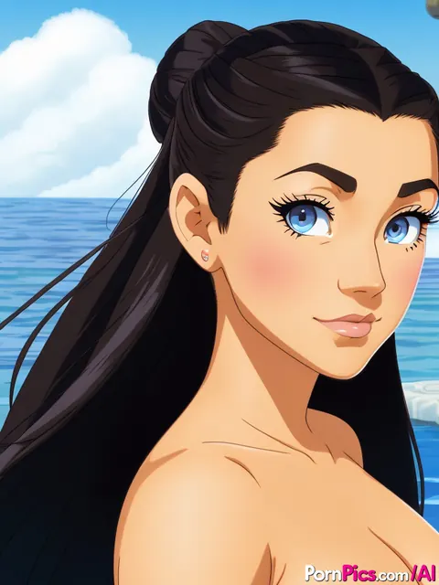 AI-Generated Nude Woman Spreads Her Pussy on the Beach – photo 2 of 11