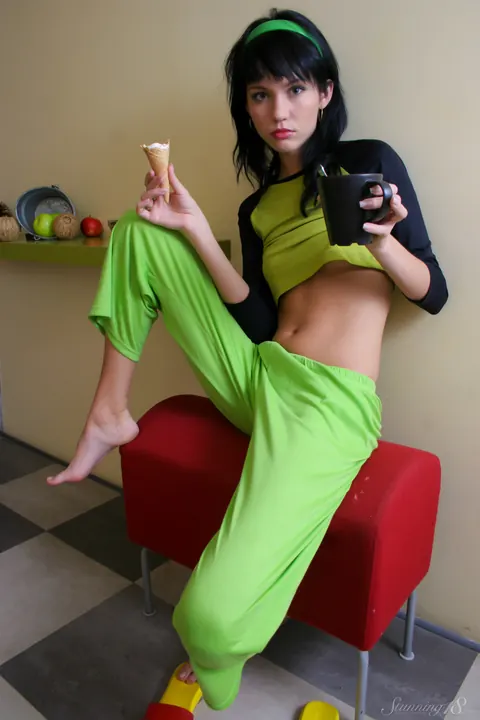 Petite Slim Woman Strips Nude and Spreads Her Pussy – photo 6 of 21