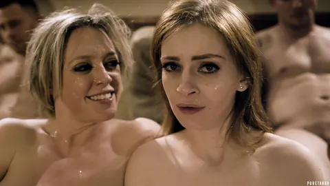 Dee Williams & Maya Kendrick: Tall Busty MILF Takes Facials in Group Sex – photo 20 of 20
