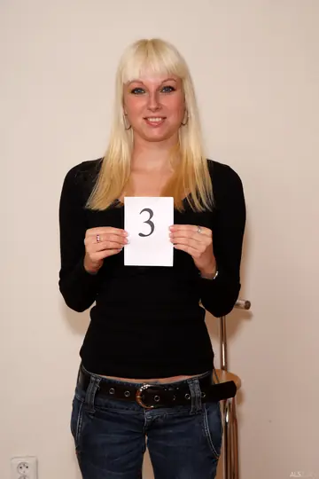 Czech Blonde with Big Natural Tits Strips Out of Her Jeans