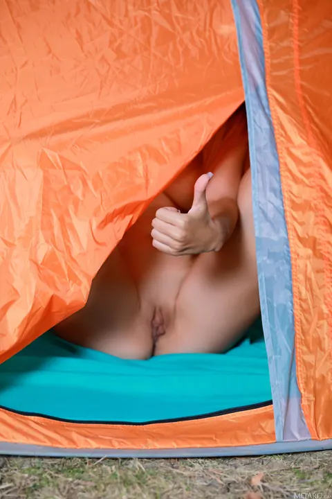 Stefania Beatty: Petite Ukrainian Brunette Strips Off Her Shorts in a Tent – photo 20 of 20