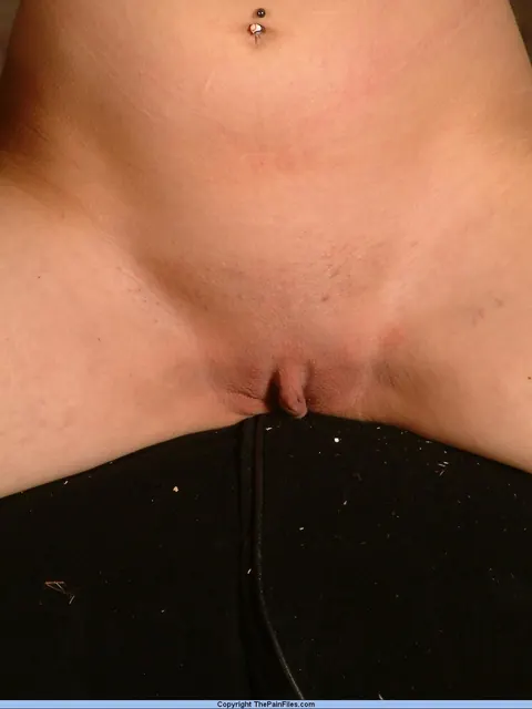 Emily X: Busty Brunette Bound with Hands Tied Spreads Her Shaved Pussy – photo 10 of 16