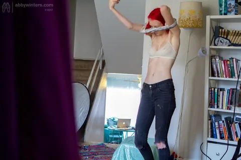 PAWG Redhead in Panties and Jeans Shows Off Her Curves – photo 15 of 16