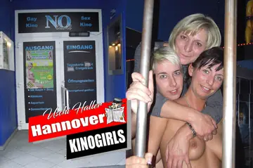 Sandra B – Blonde and Brunette German MILFs Undress in Lingerie at Sex Cinema