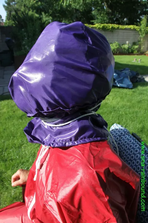 Amateur in Latex Bound to a Chair Outdoors – photo 16 of 16