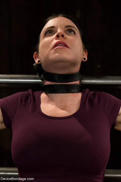 Sybil Hawthorne: Tattooed Brunette MILF with Big Tits Spreads in Bondage and Glasses – photo 3 of 17
