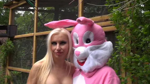 SUSI MULLER: Two Skinny European Brunettes Share a Man Outdoors for Easter – photo 5 of 17