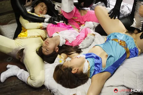Hairy Japanese Brunette in Costume Takes Group Creampie – photo 14 of 21