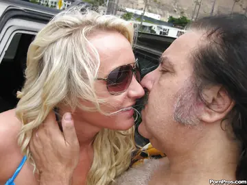 Woman in a Bikini Gives a Blowjob and Gets Fucked Doggy Style