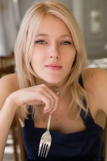 Mila I – Tall Skinny Blonde in High Heels Spreads Her Pussy Out of Her Dress