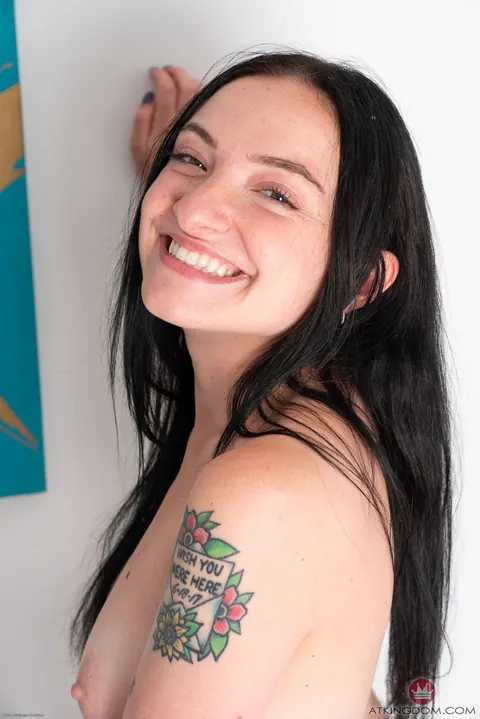 Leia Rae: Petite Brunette Shows Her Hairy Bush and Tattoo – photo 21 of 21