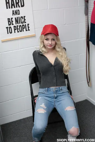 Jenna Fireworks – Blonde in Jeans Stripped and Fucked Anally for a Cumshot