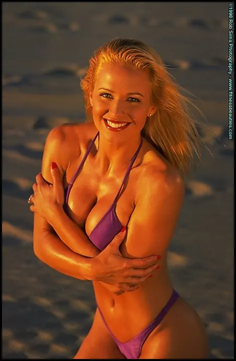 Busty Blonde Models Bikini and Lingerie on the Beach – photo 15 of 15