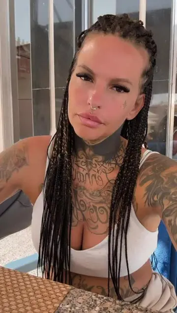 Slim Tattooed Woman Takes Nude Selfies Showing Her Ink