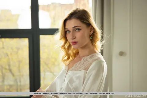 Christine Cardo: European Blonde PAWG Spreads Wide After Dropping Her Robe – photo 1 of 18