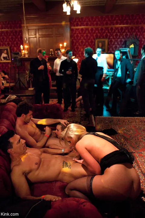 Gia DiMarco: Busty Blonde, Brunette and Redhead MILFs Join Men for Bondage Orgy – photo 9 of 17