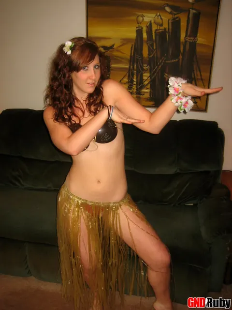 Redhead Shows Her Small Tits and Fingers Her Hairy Pussy – photo 1 of 12