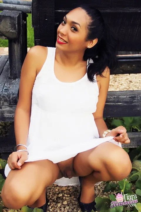 Thick Latina Trans Woman Strips Out of Her Dress Outdoors – photo 7 of 15