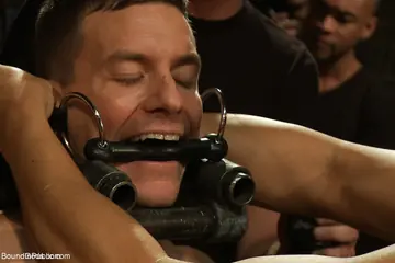 Bound Man Deepthroats His Partner