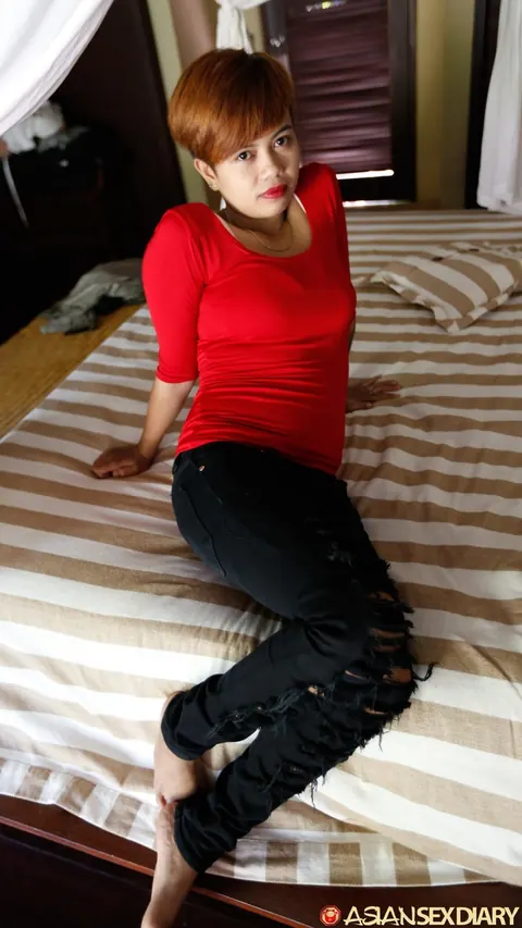 Tall Short-Haired Asian Woman Rides Cock in POV – photo 2 of 21