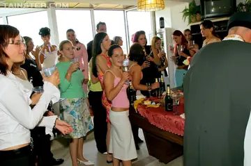 European Woman Lifts Her Skirt for a Blowjob and Group Sex
