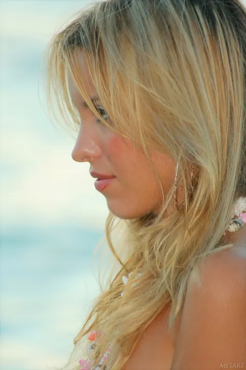 Xenia B: Blonde PAWG with Large Natural Tits and a Big Ass Poses on the Beach – photo 13 of 21