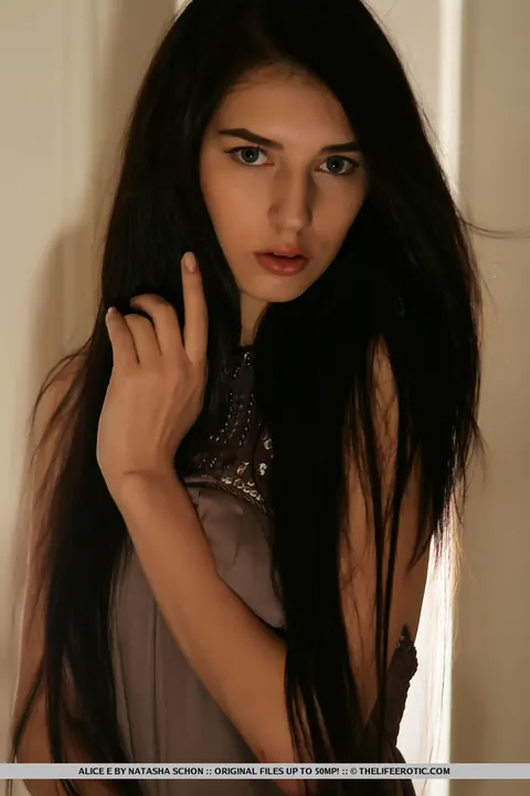 European Brunette Strips to Show Her Pierced Nipples – photo 2 of 12