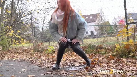 Katy Rose: Pale Czech Redhead Crouches Outdoors – photo 13 of 15