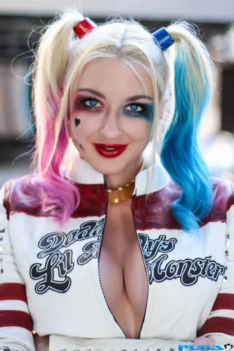 Leya Falcon: Blonde PAWG Poses Topless in Cosplay Costume Outdoors – photo 3 of 20