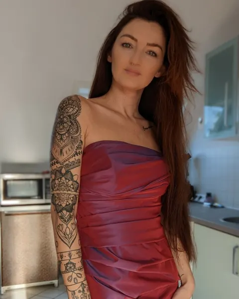 Redhead in Lingerie Shows Her Big Tits and Ass in the Kitchen – photo 2 of 20