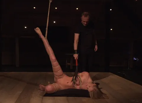 Ariela Donovan: Blonde in Bondage Gives a Blowjob and Takes a Dildo While Bound – photo 6 of 15
